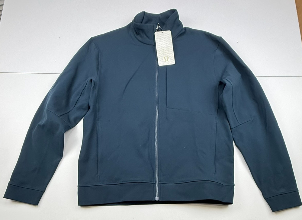 Lululemon Sojourn Jacket Mens XL Blue Gray Warpstream Full Zip Track NWT